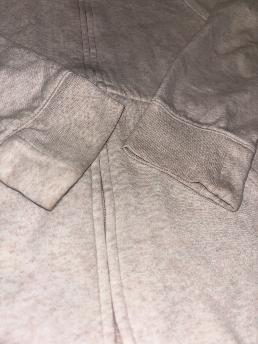 Kids Nike Zip Down Cream Oatmeal Jacket Size M Cotton Rayon Polyester Full Zip - Picture 5 of 8
